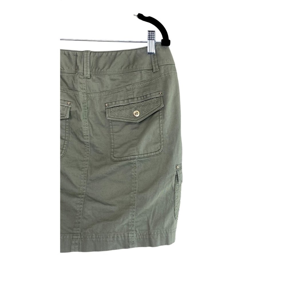 White House Black Market Olive Cargo Skirt 2 - Picture 4 of 9